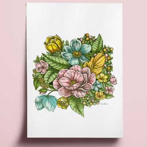 pastel floral print